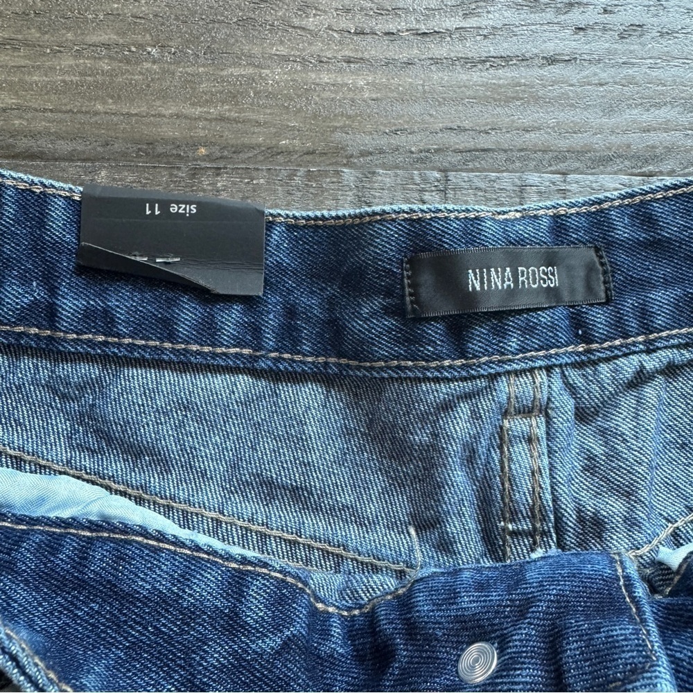 Rina Rossi High Rise Mom Jeans Dark Wash Size 29 NWT No Rips - Picture 4 of 9